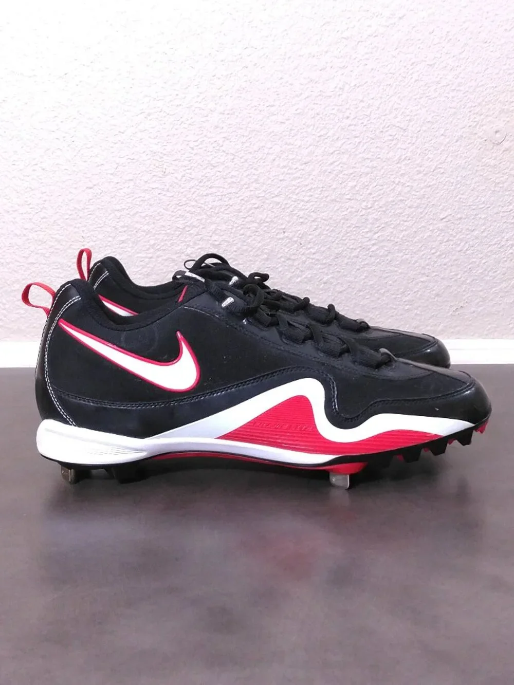 NIKE SLASHER FRAME LITE Baseball Cleats Mens SIZE 13 414990-016 Metal LOW TOP